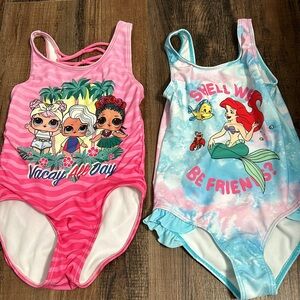 2 6X girls swimsuits lol and Disney